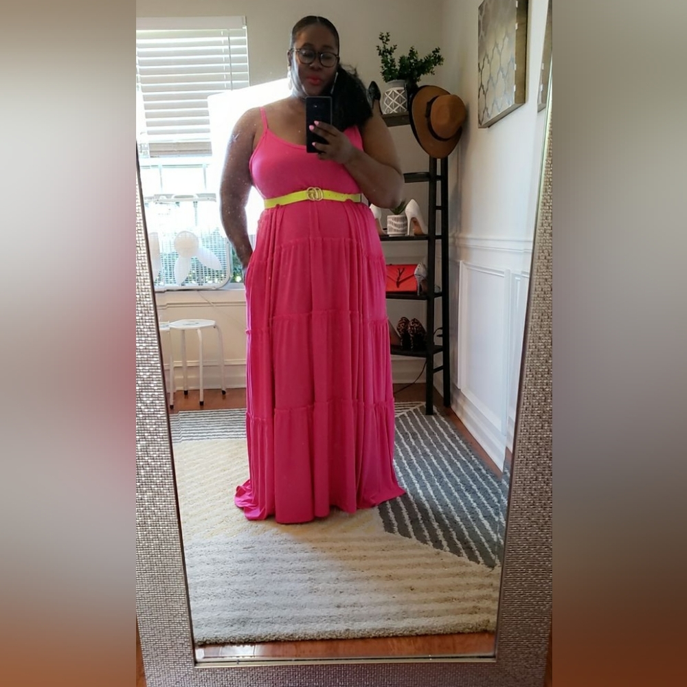 Pink Maxi Dress without Belt